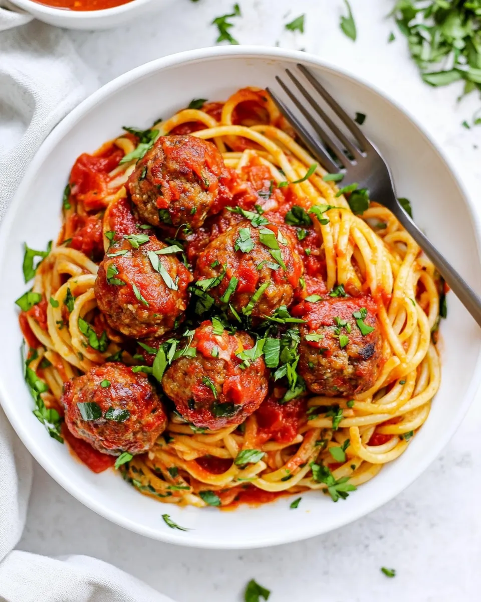 Homemade Spaghetti and Meatballs photo