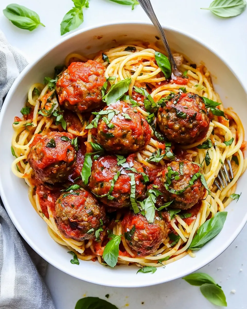 Delicious Spaghetti and Meatballs shot