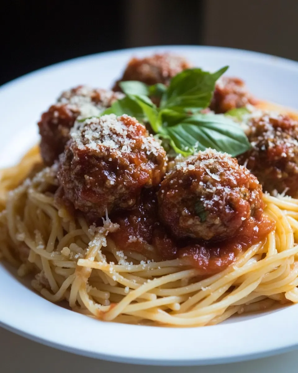 Easy Spaghetti and Meatballs Recipe shot
