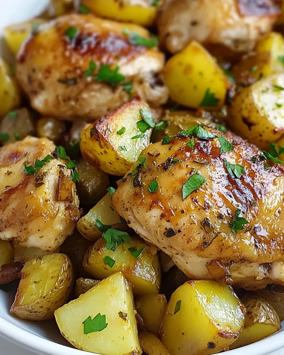 Delicious Spanish Chicken and Potatoes shot