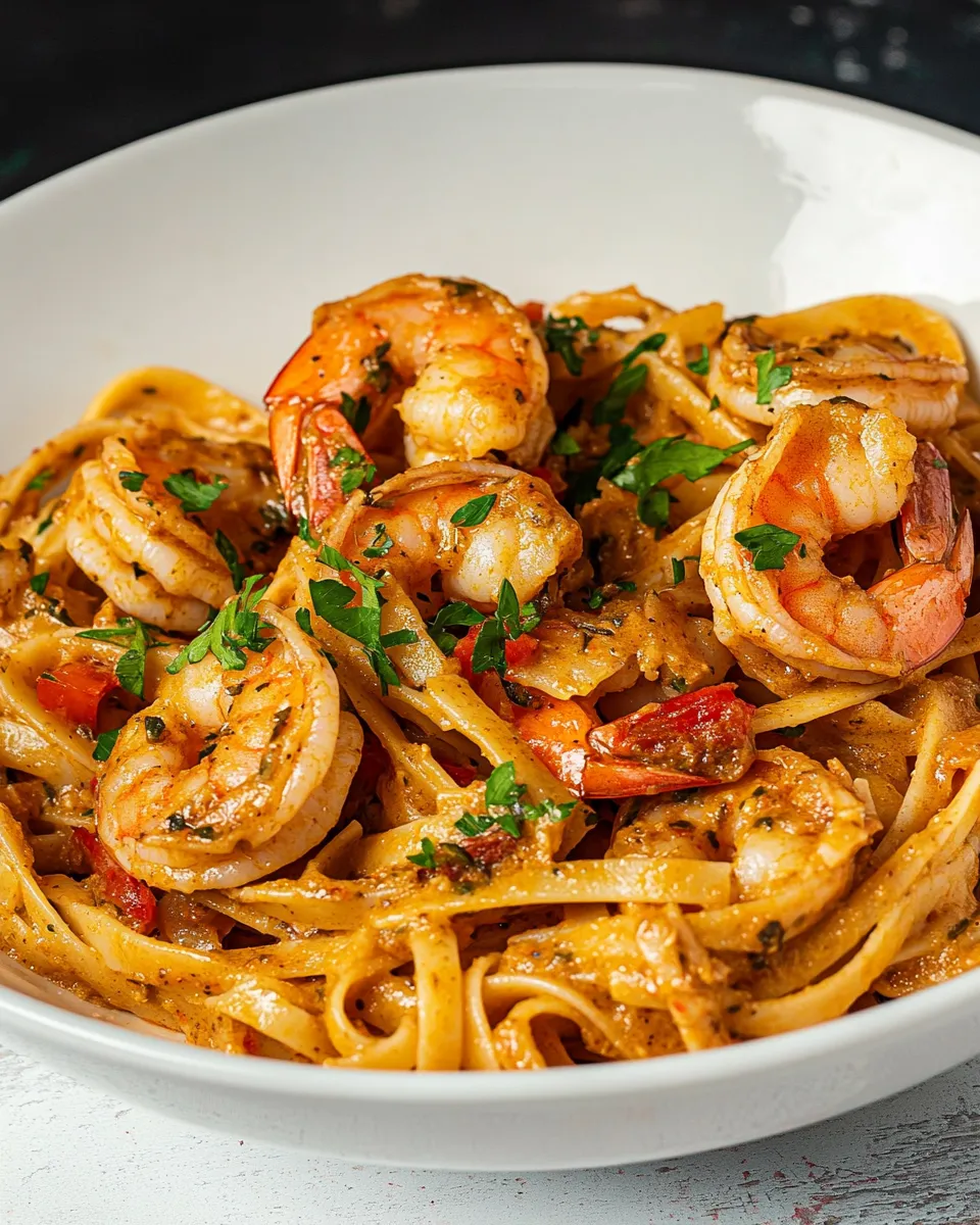 Classic Spicy Cajun Shrimp Pasta dish photo