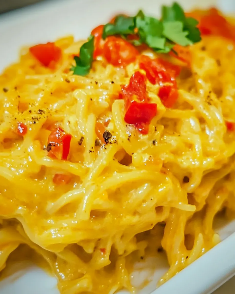 Delicious Spicy Chicken Spaghetti shot