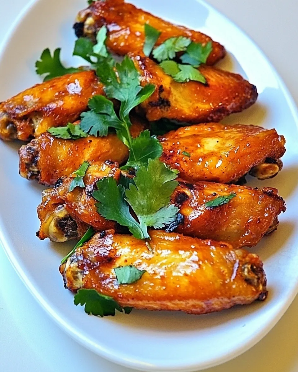 Delicious Spicy Middle Eastern Chicken Wings shot