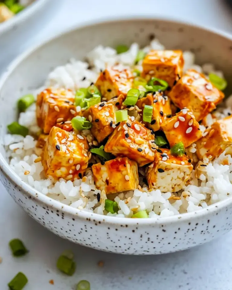 Homemade Spicy Sriracha Tofu Rice Bowls (Air Fryer or Oven) recipe photo