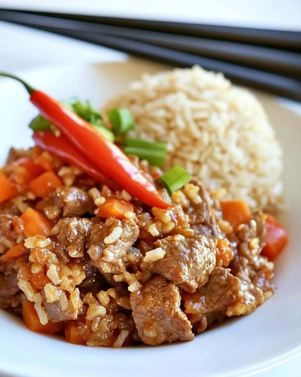 Homemade Spicy Thai Beef and Jasmine Rice recipe photo