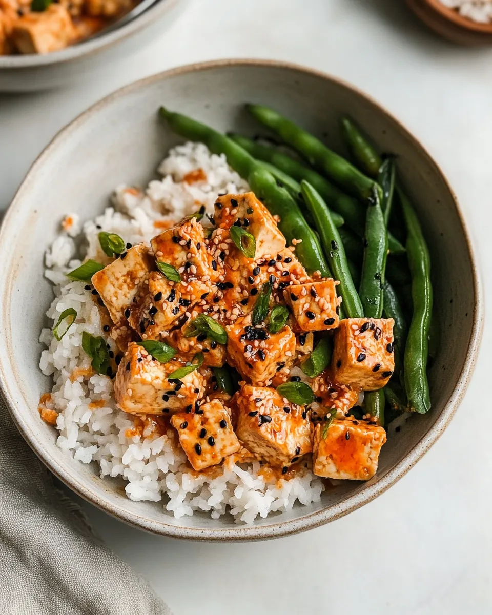 Classic Spicy & Crispy Peanut Tofu with Green Beans image