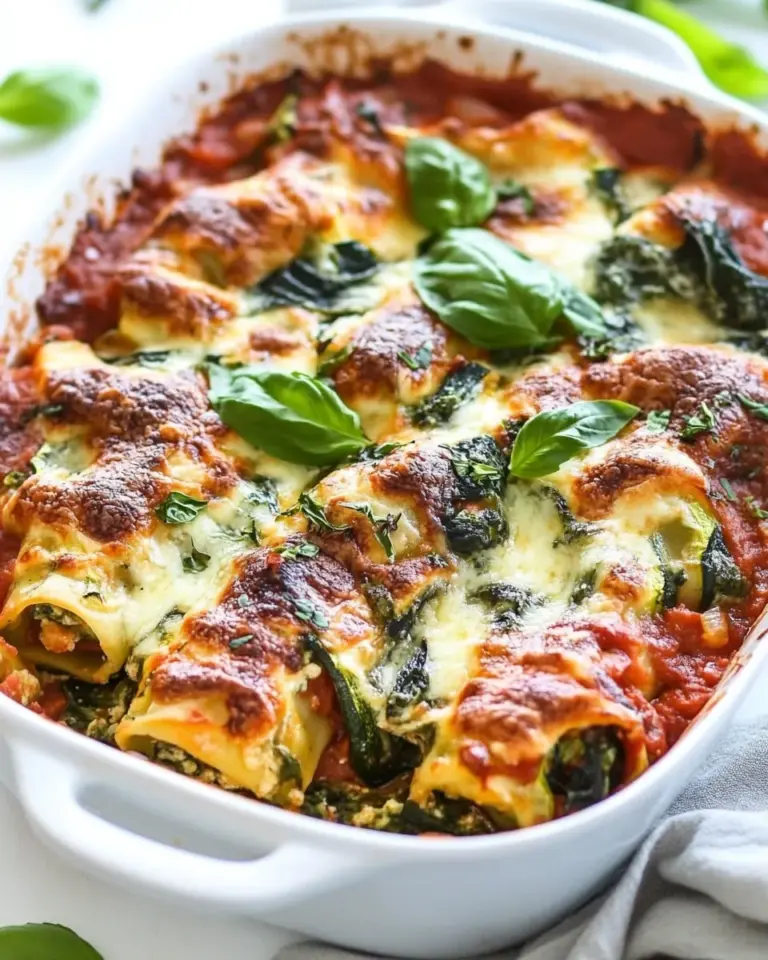 Homemade Spinach And Ricotta Zucchini Cannelloni photo