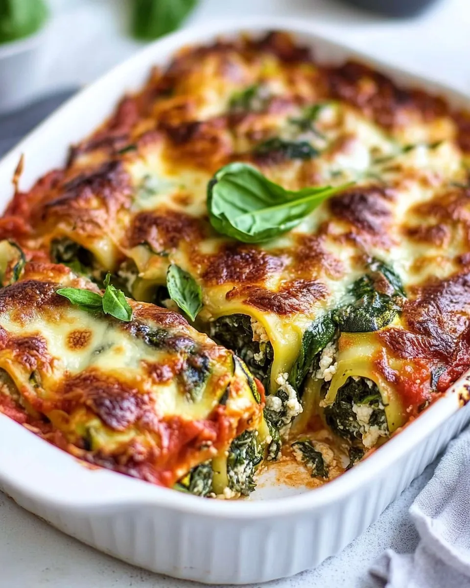 Delicious Spinach And Ricotta Zucchini Cannelloni recipe photo