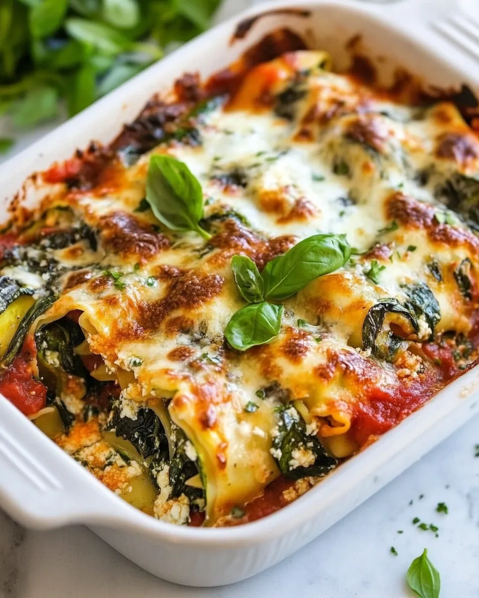 Quick Spinach And Ricotta Zucchini Cannelloni dish photo