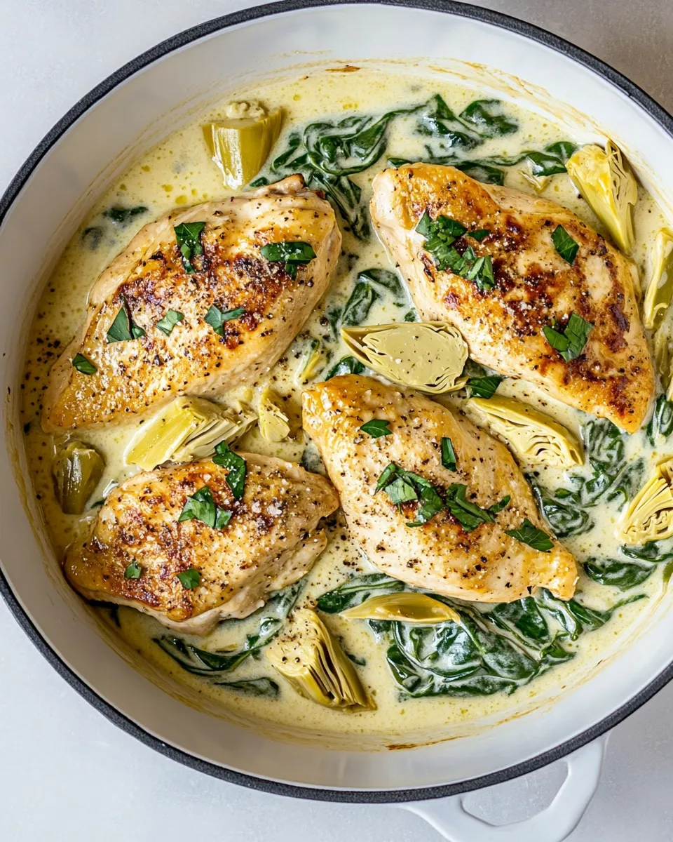 Homemade Spinach Artichoke Chicken photo