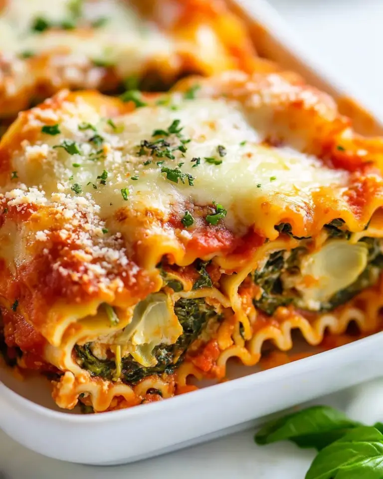 Easy Spinach Artichoke Lasagna Roll-ups photo