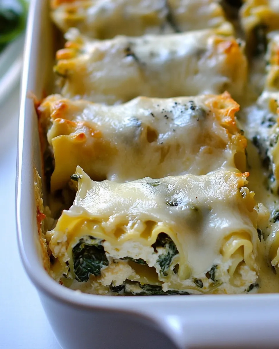 Classic Spinach Artichoke Lasagna Rolls Recipe image