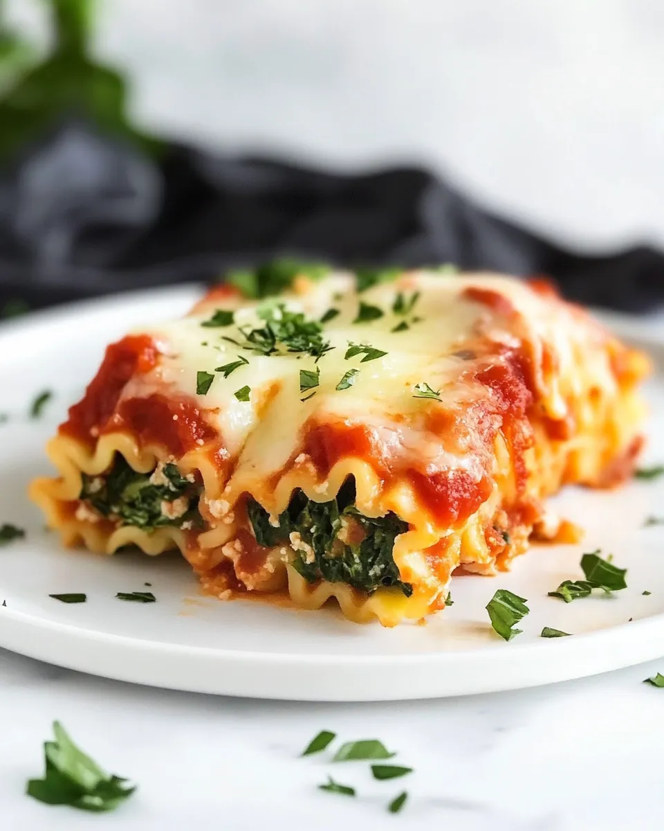 Homemade Spinach Lasagna Roll Ups photo