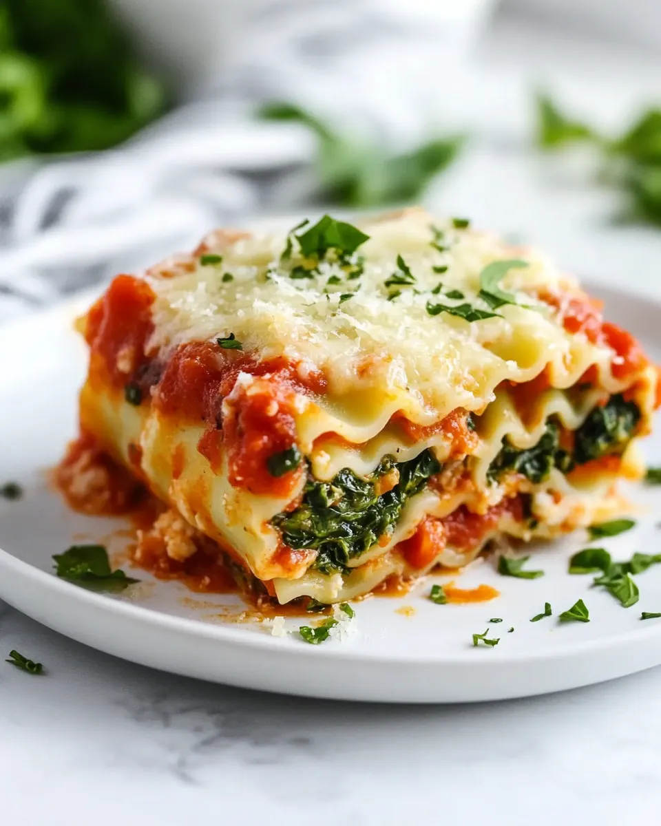 Classic Spinach Lasagna Roll Ups image