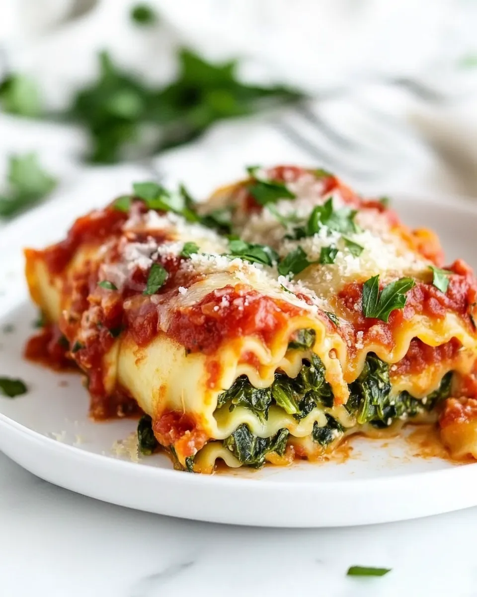 Easy Spinach Lasagna Roll Ups recipe photo