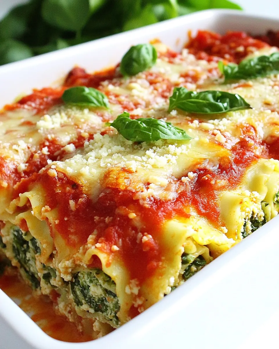 Delicious Spinach Lasagna Roll Ups Recipe picture