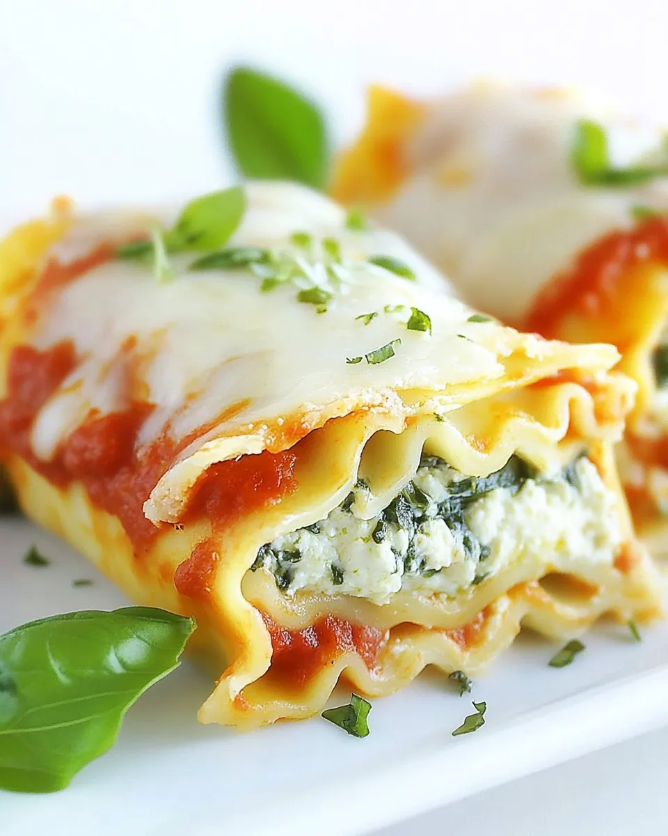 Classic Spinach Lasagna Rolls image