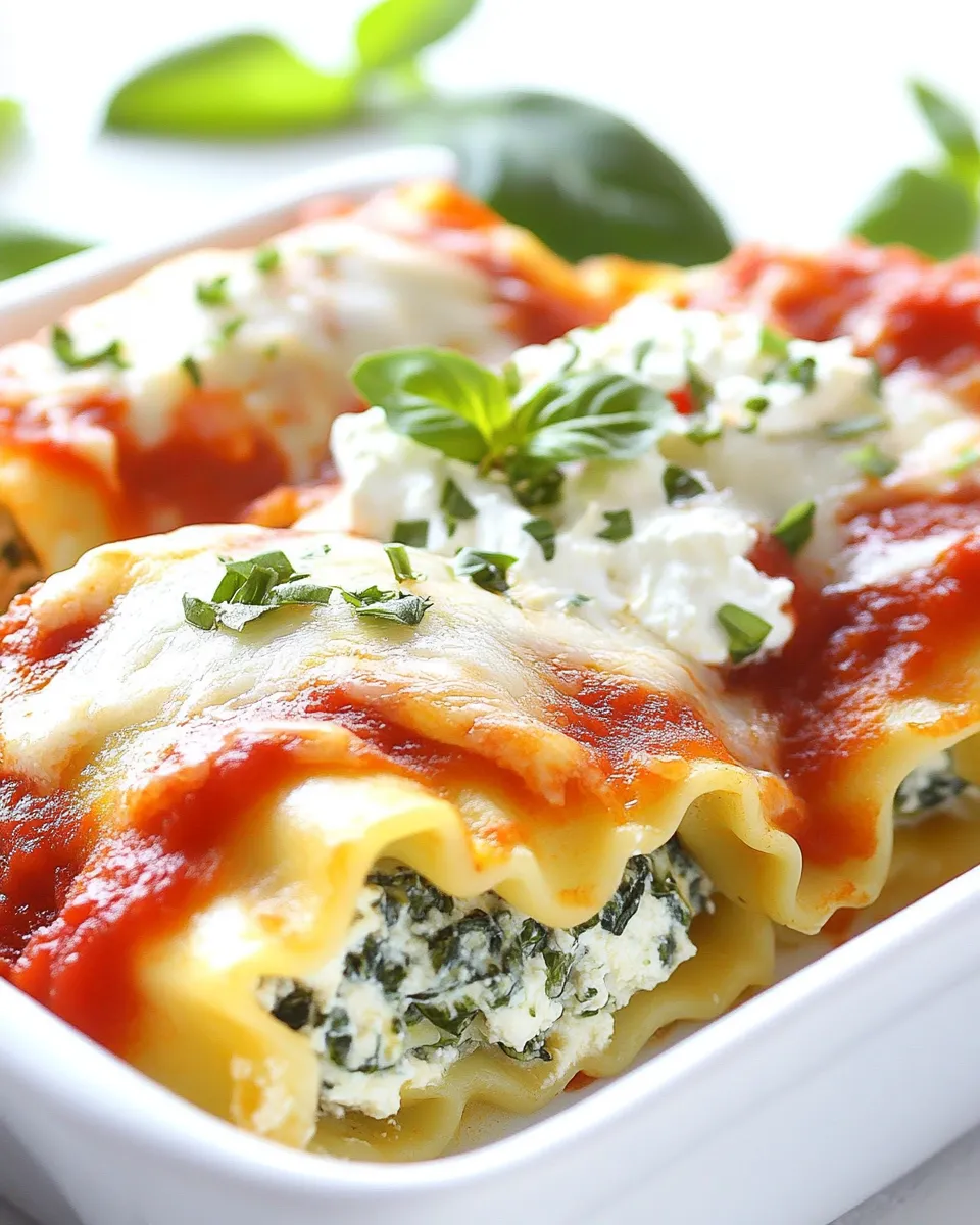 Easy Spinach Lasagna Rolls recipe photo
