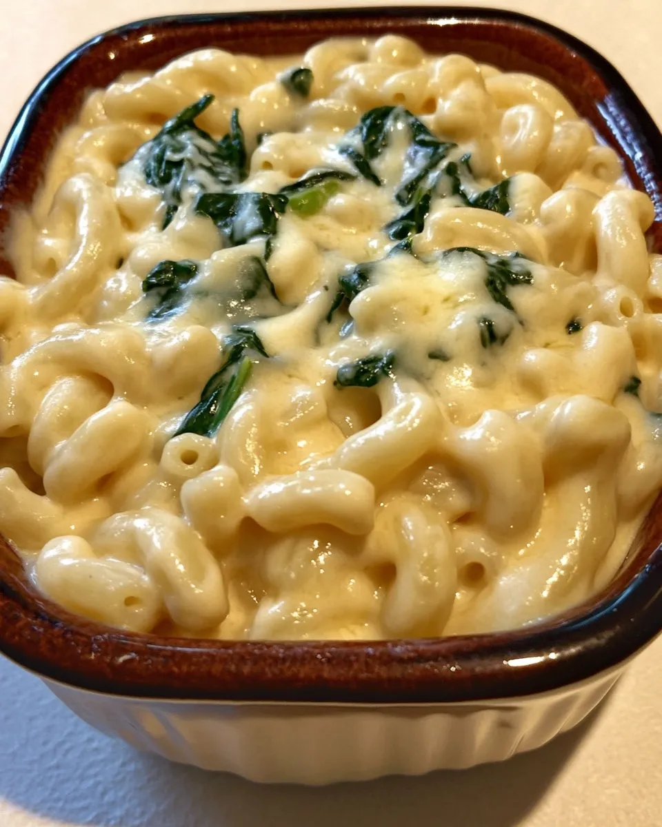 Classic Spinach Macaroni and Cheese image
