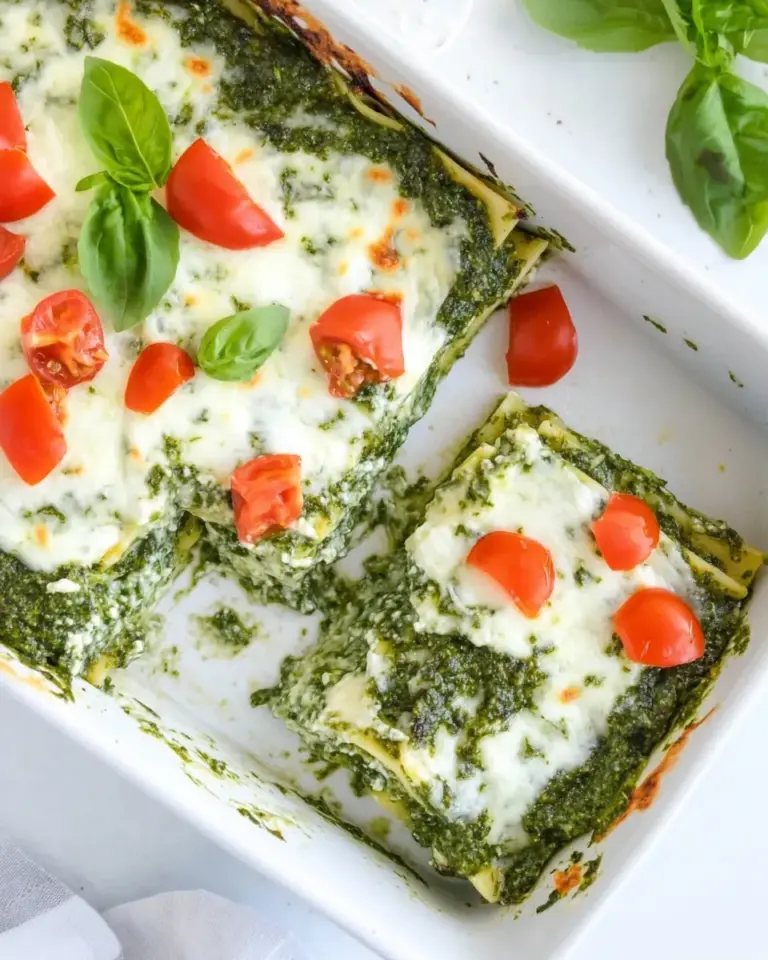 Homemade Spinach Pesto Lasagna Recipe (Keto Friendly) photo