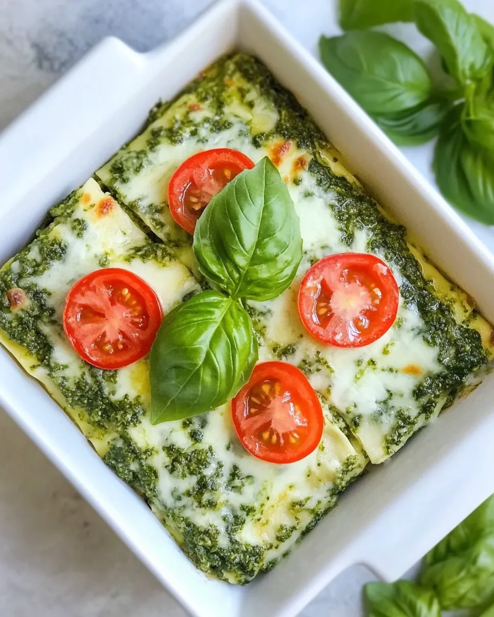 Delicious Spinach Pesto Lasagna Recipe (Keto Friendly) image