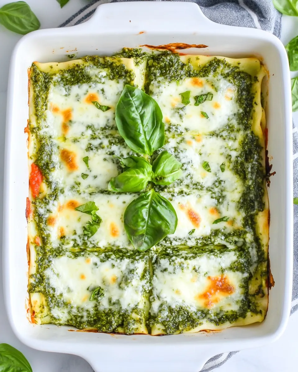 Healthy Spinach Pesto Lasagna Recipe (Keto Friendly) dish photo