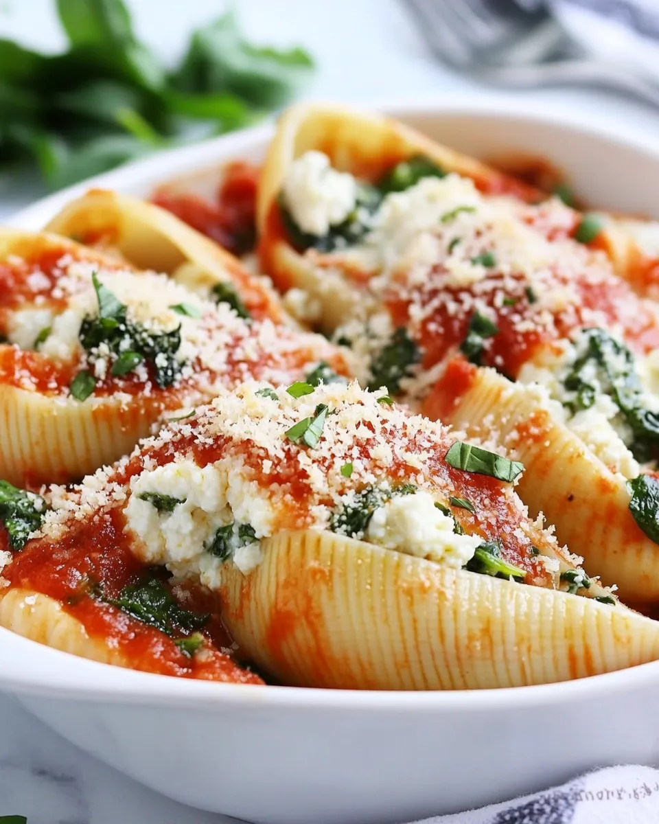 Delicious Spinach Ricotta Stuffed Shells image