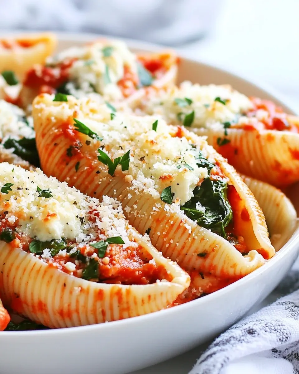 Easy Spinach Ricotta Stuffed Shells recipe photo