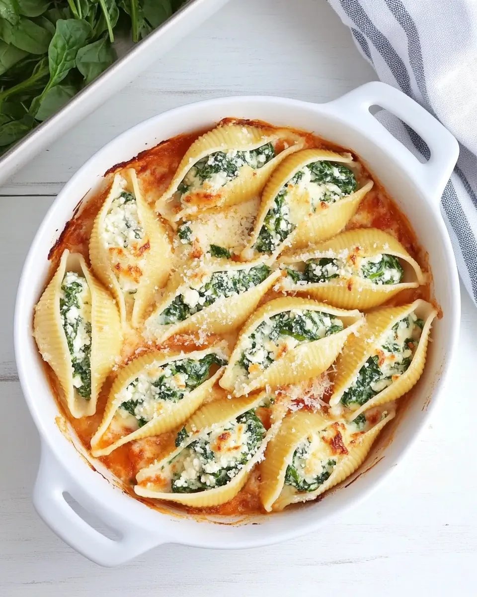 Delicious Spinach & Ricotta Stuffed Pasta Shells image