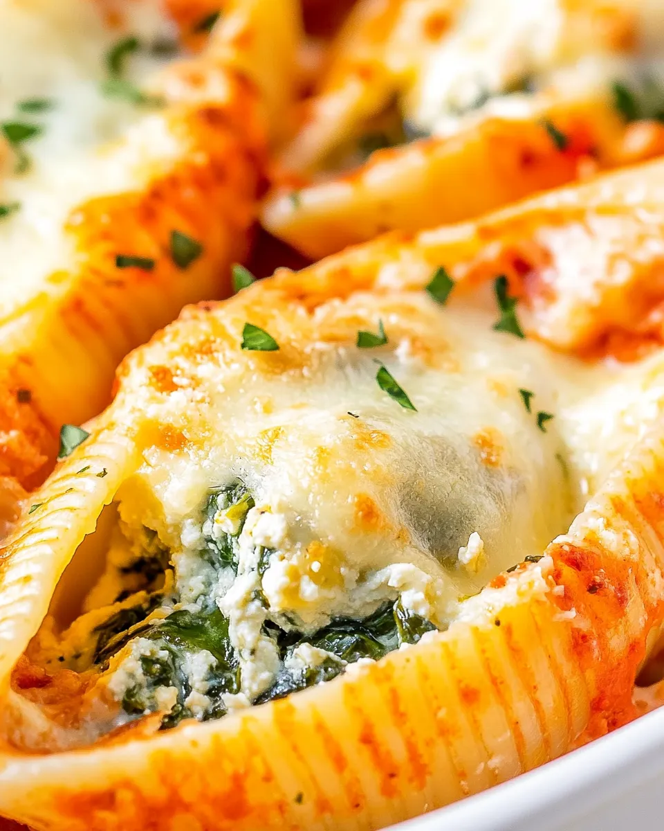 Easy Spinach and Ricotta Stuffed Shells recipe photo