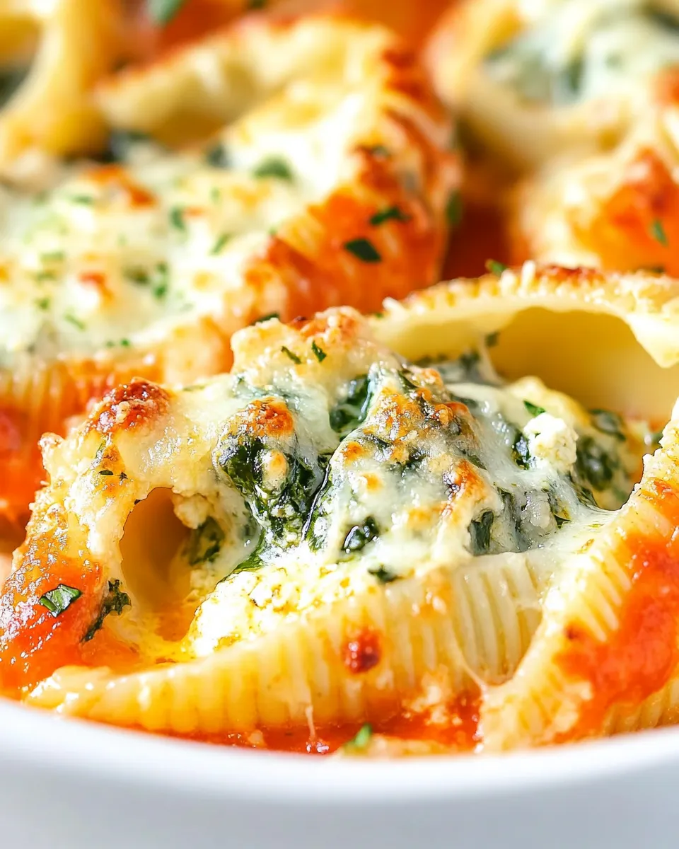 Delicious Spinach and Ricotta Stuffed Shells shot
