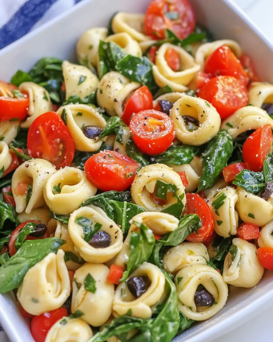 Delicious Spinach and Tortellini Salad recipe photo