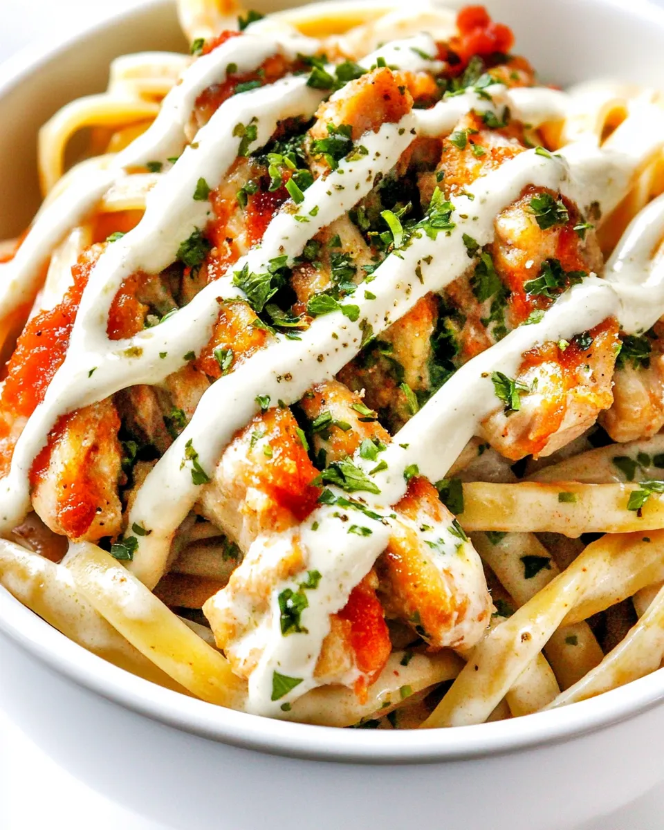 Best Sriracha Chicken Alfredo shot