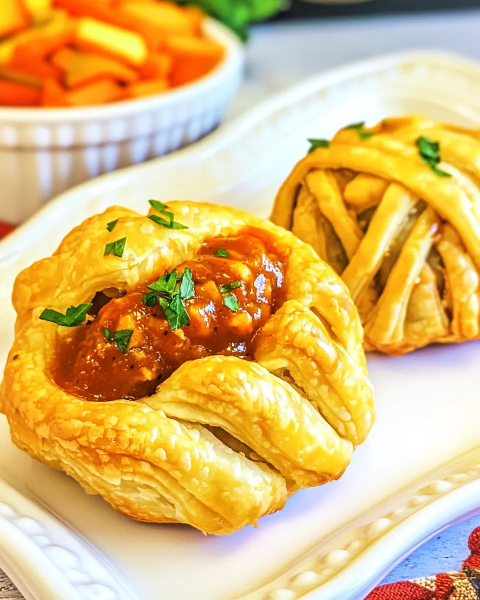 Quick Sriracha Chicken Pastry Puffs (Only 5 Ingredients) recipe image