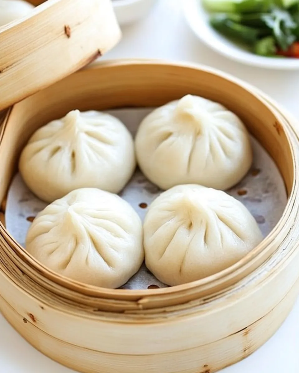 Delicious Steamed Chicken Buns shot