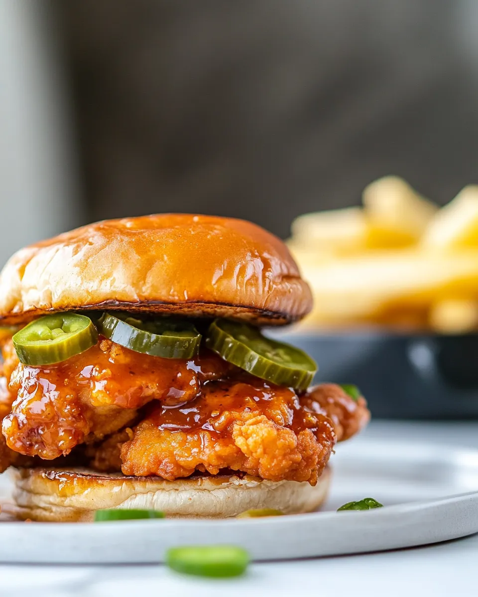 Easy Sticky Sweet Chili Fried Chicken Sandwiches recipe photo
