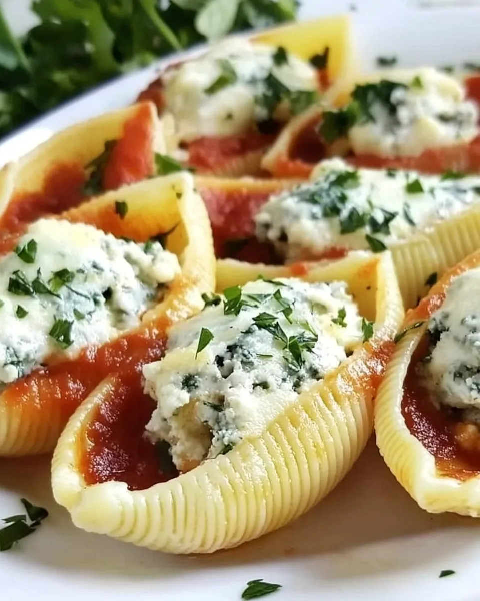Delicious Stuffed Pasta Shells shot