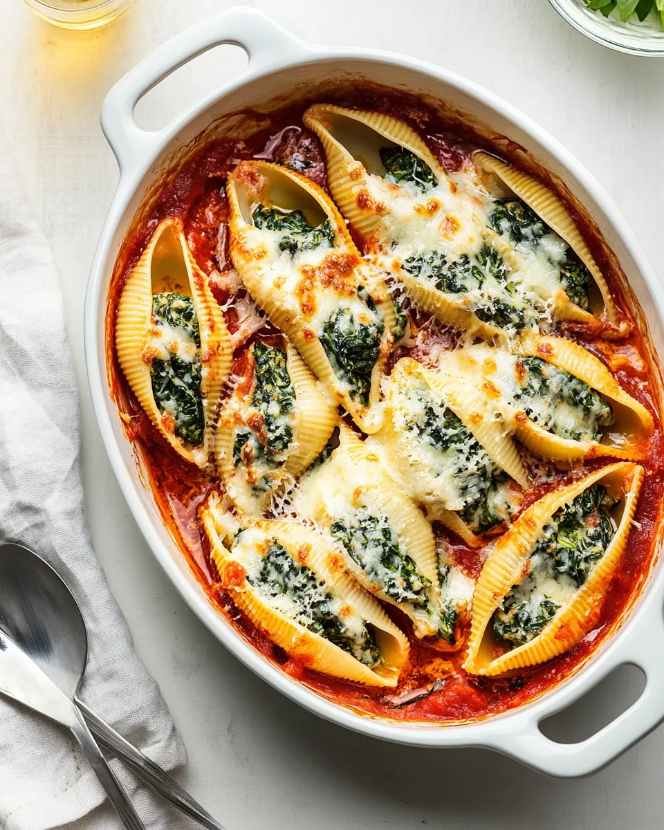 Delicious Stuffed Shells Recipe (Spinach and Cheese) recipe image