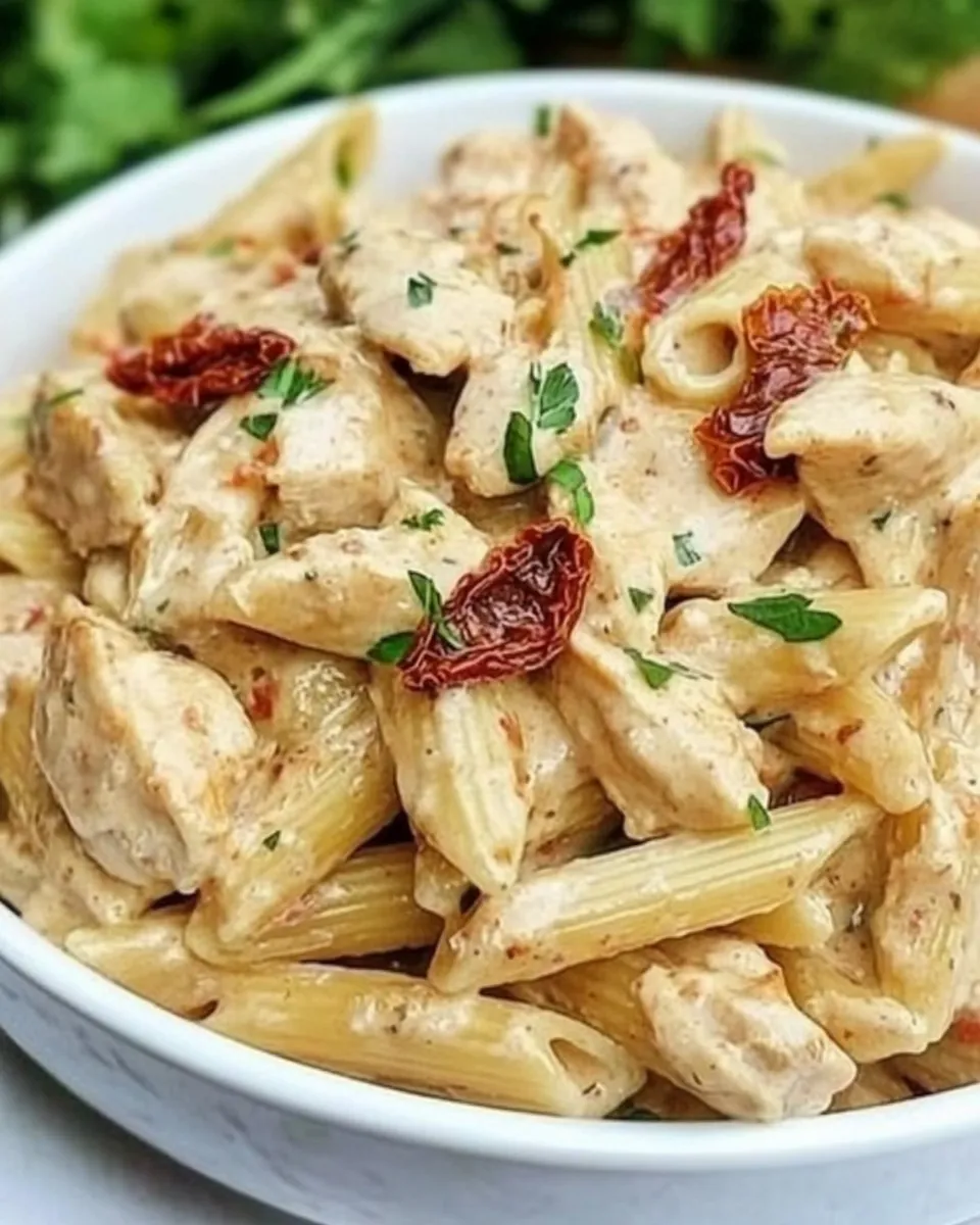 Classic Sun-Dried Tomato Chicken Pasta Recipe image