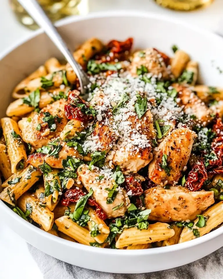 Homemade Sun-Dried Tomato Pasta with Chicken photo
