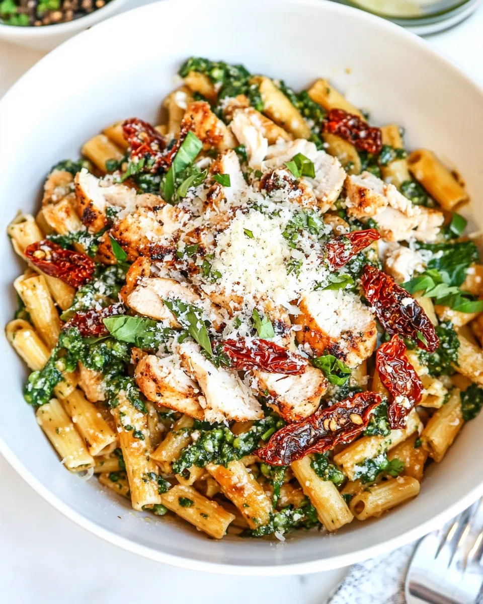 Easy Sun-Dried Tomato Pasta with Chicken recipe photo