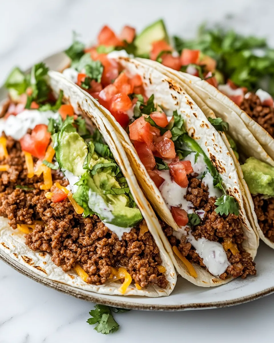 Delicious Super Easy Ground Beef Tacos recipe photo