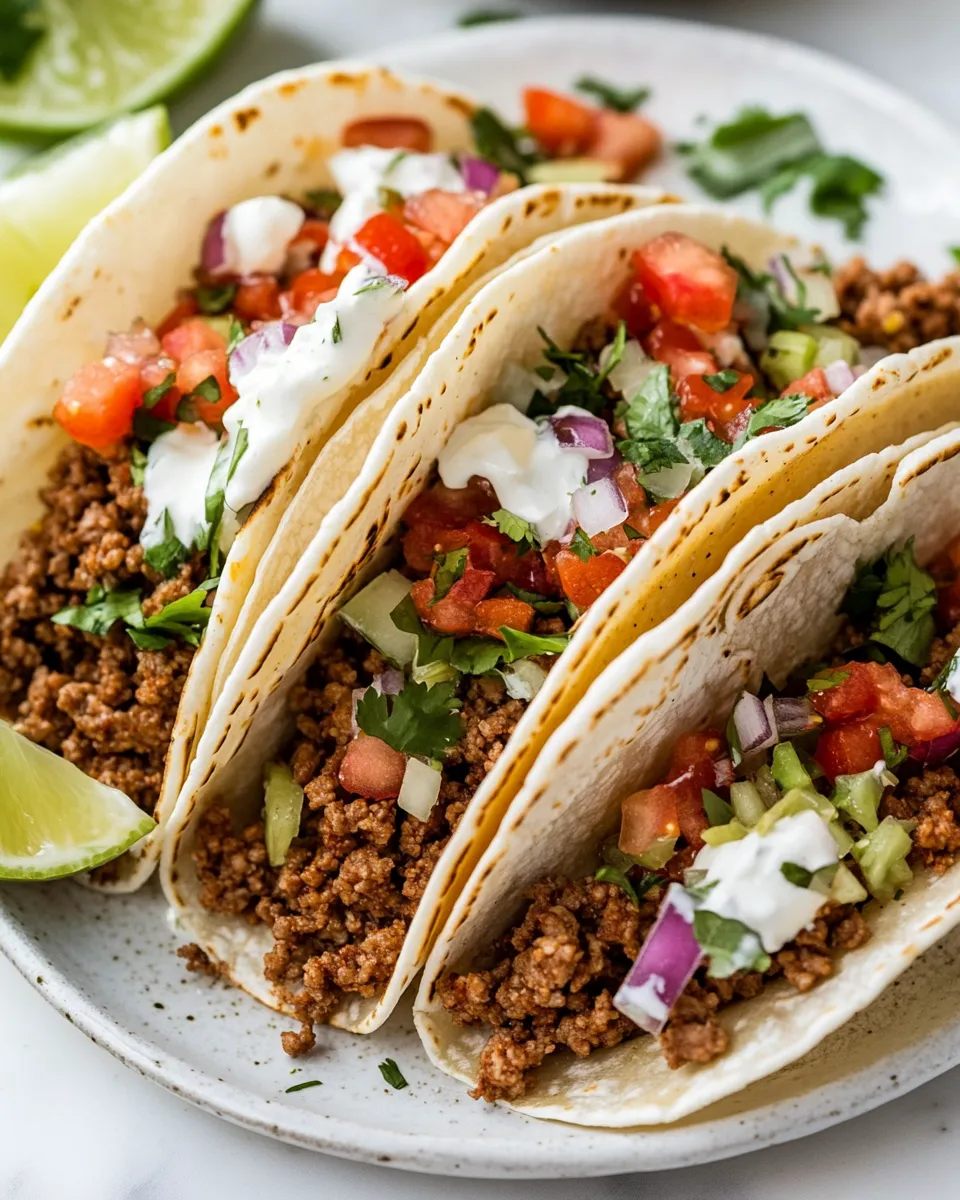Quick Super Easy Ground Beef Tacos dish photo