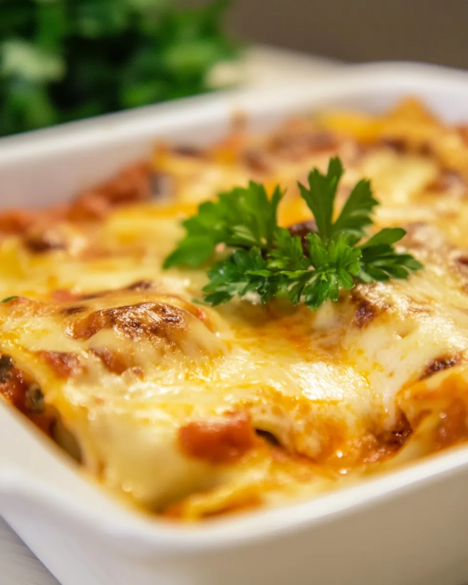 Delicious Super Veggie Lasagna shot