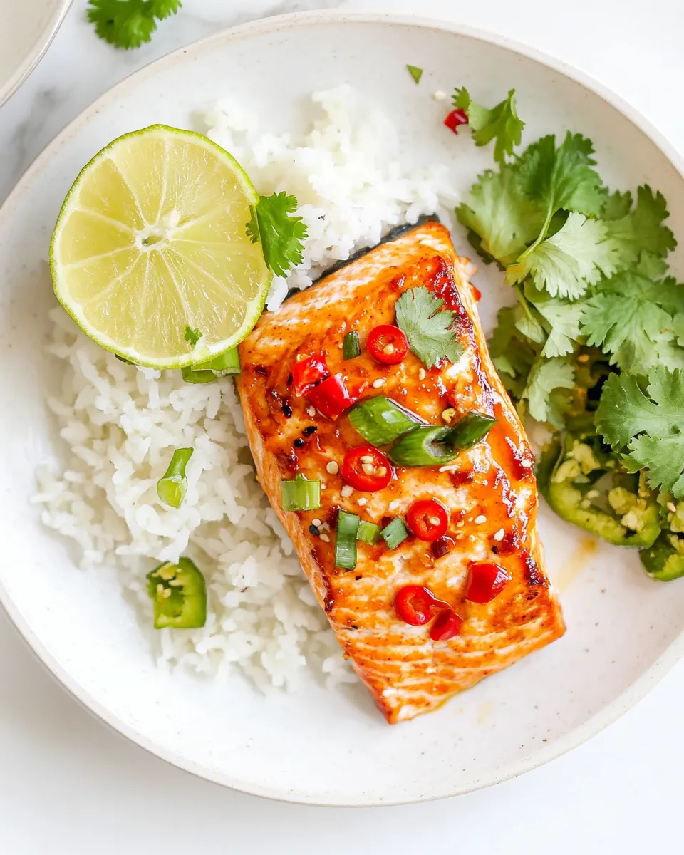 Delicious Sweet Chili Salmon plate image