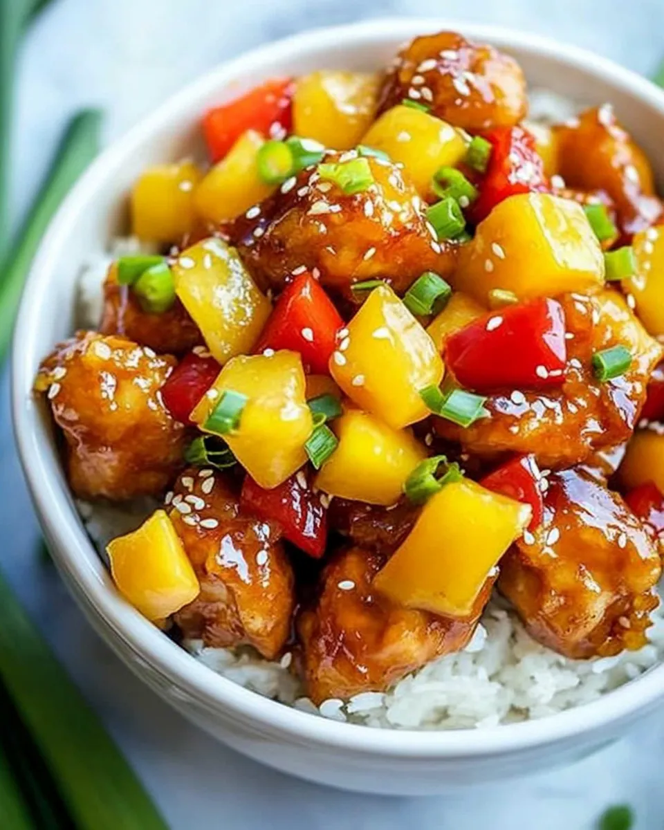 Delicious Sweet and Sour Chicken Recipe food shot