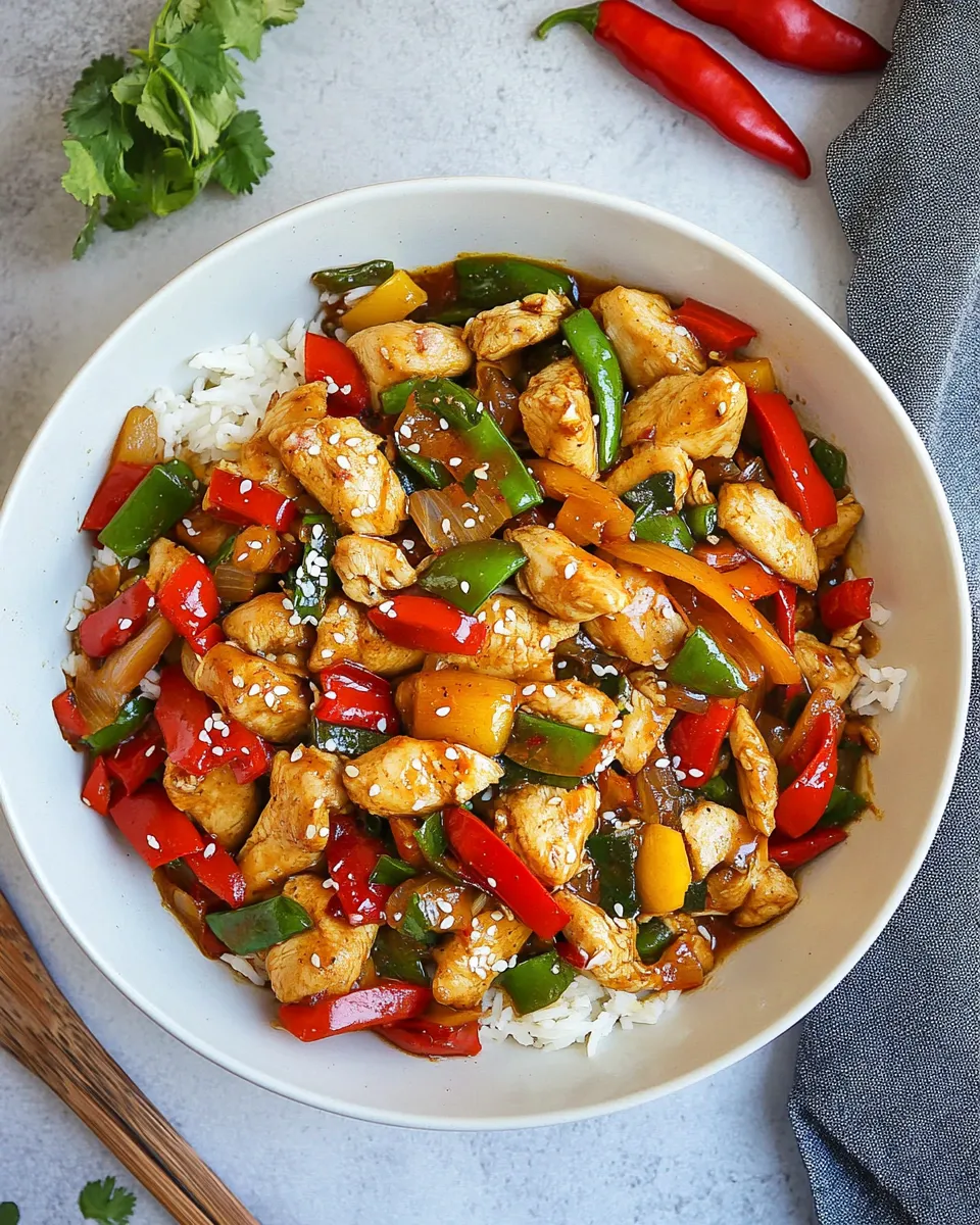 Homemade Szechuan Chicken Stir-Fry photo