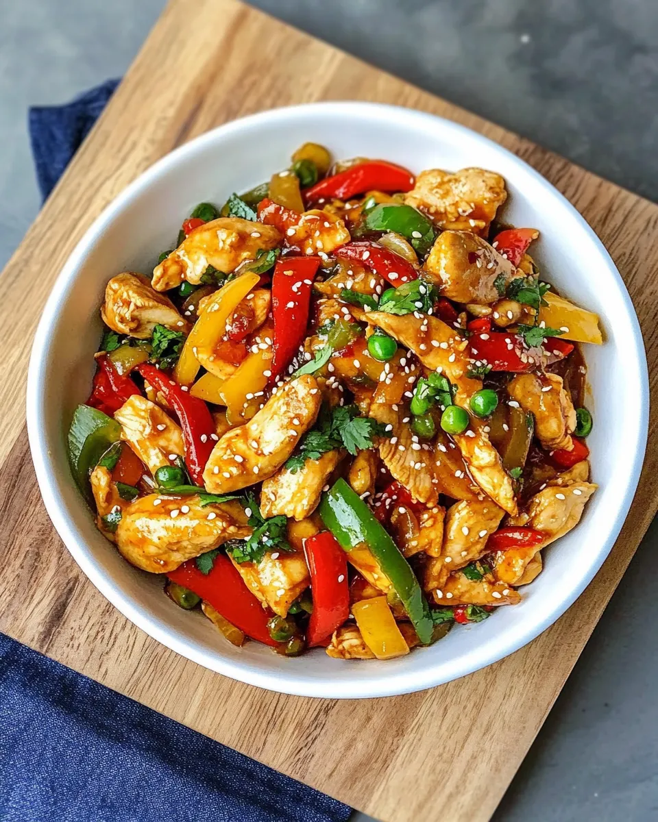 Delicious Szechuan Chicken Stir-Fry dish photo