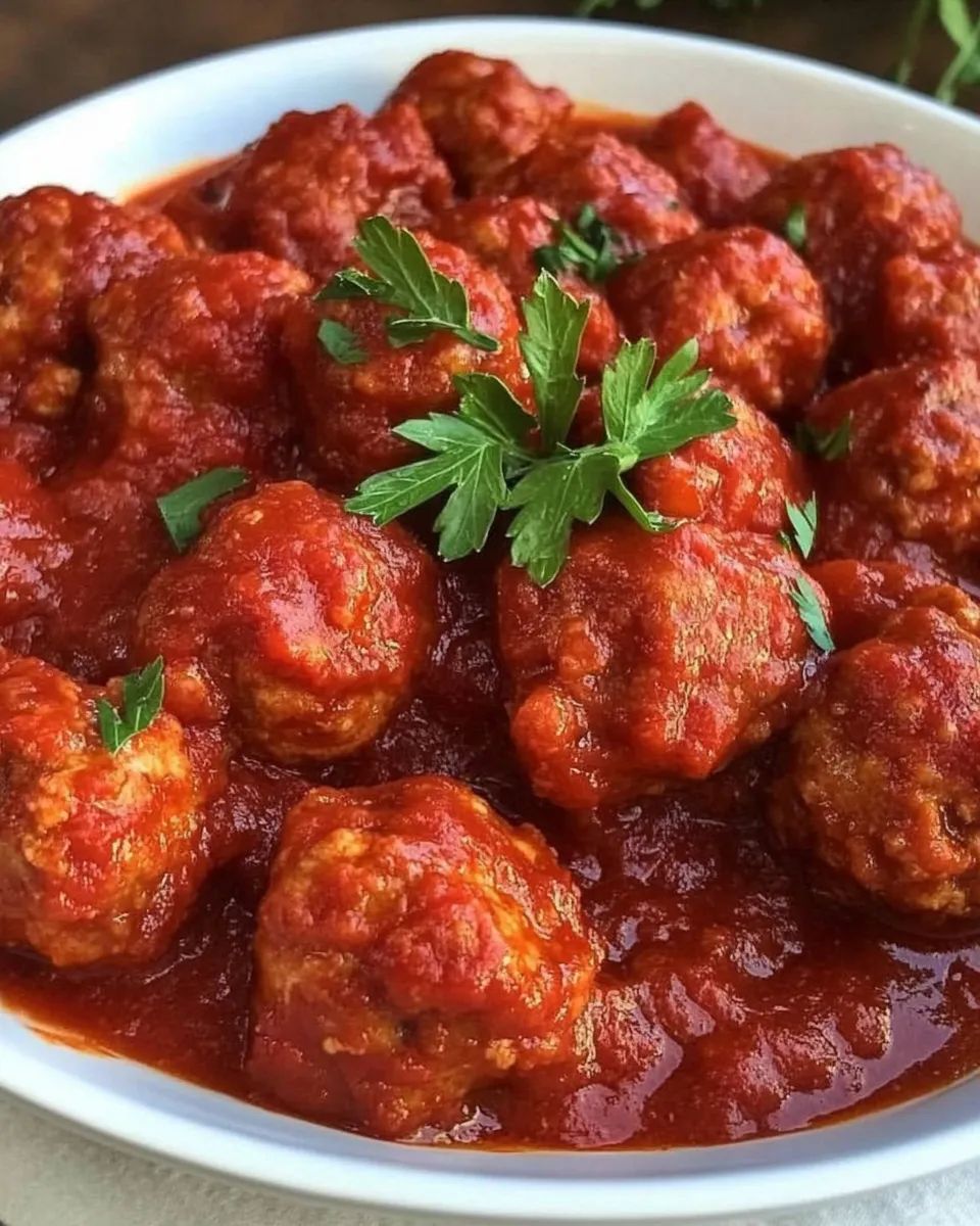 Savory THE BEST CHICKEN MEATBALLS EVER food shot