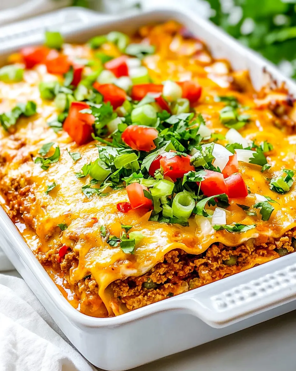 Homemade Taco Lasagna shot
